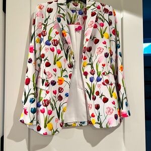 Beautiful blazer with tulips, never worn!! Brand new